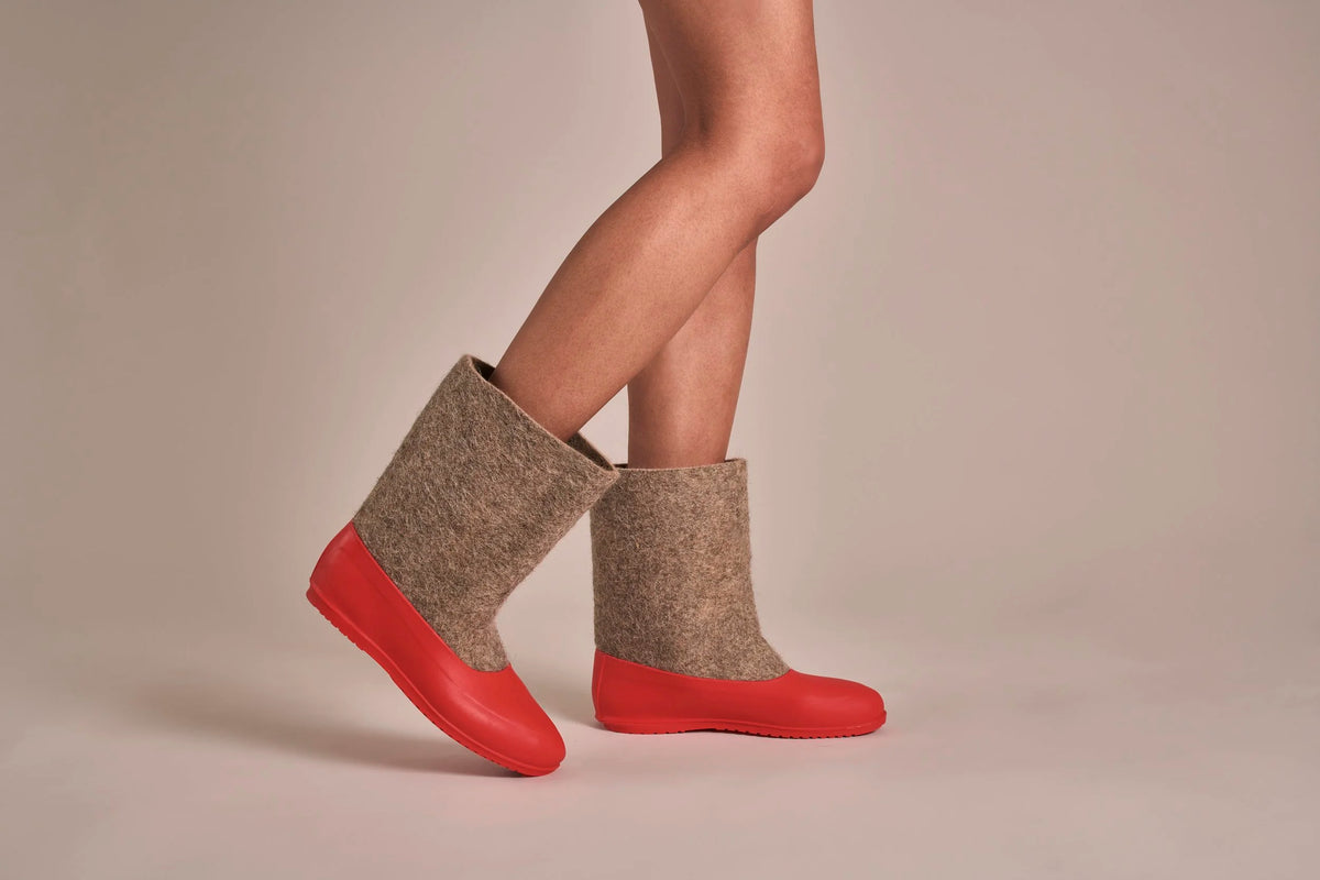 Voylok Felt Boots - Vermillion