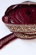 Vintage Embroidered Indian Velvet Trim