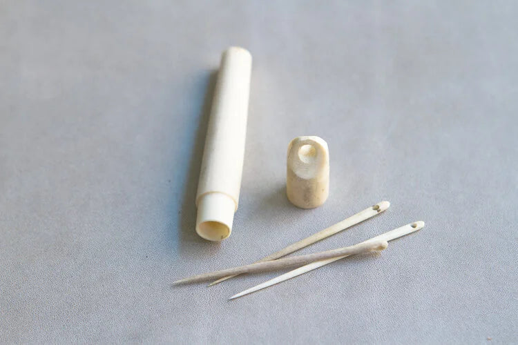 Hand carved Antler Needle
