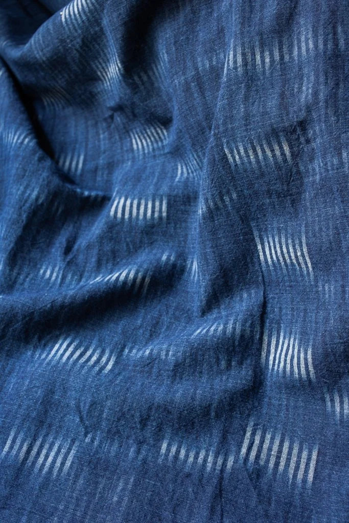 Japanese Indigo Cotton Han-Kasuri -Reflection
