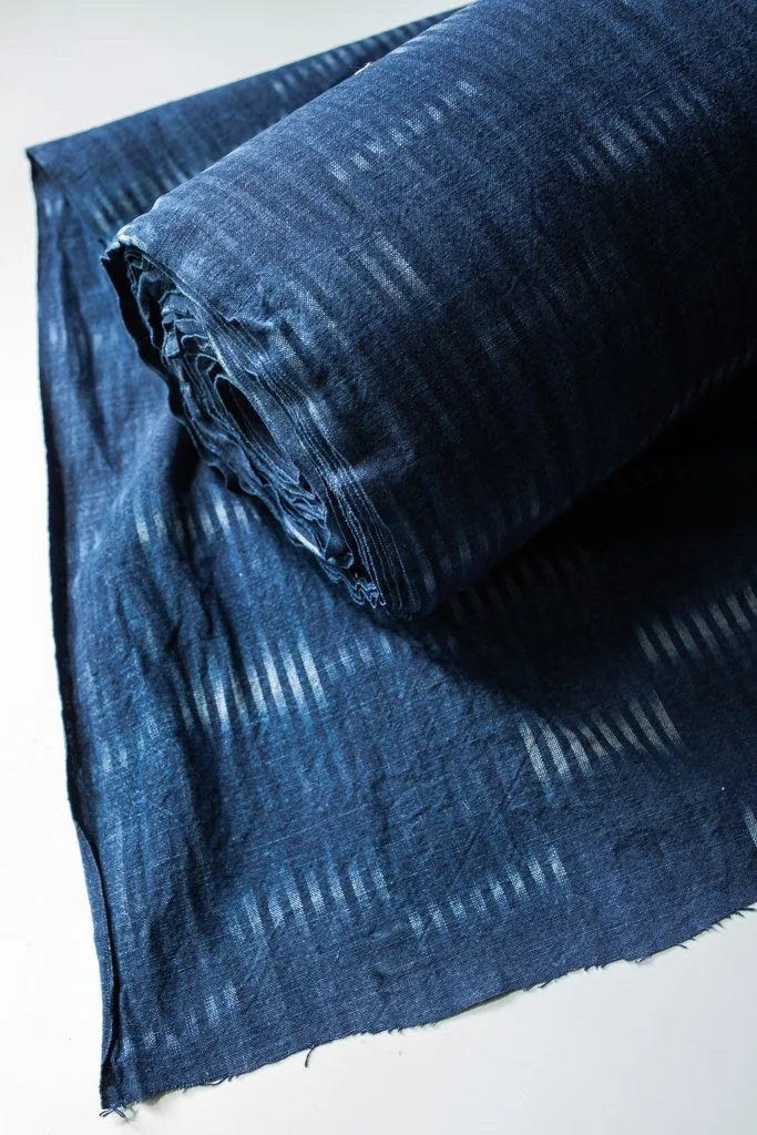 Japanese Indigo Cotton Han-Kasuri -Reflection