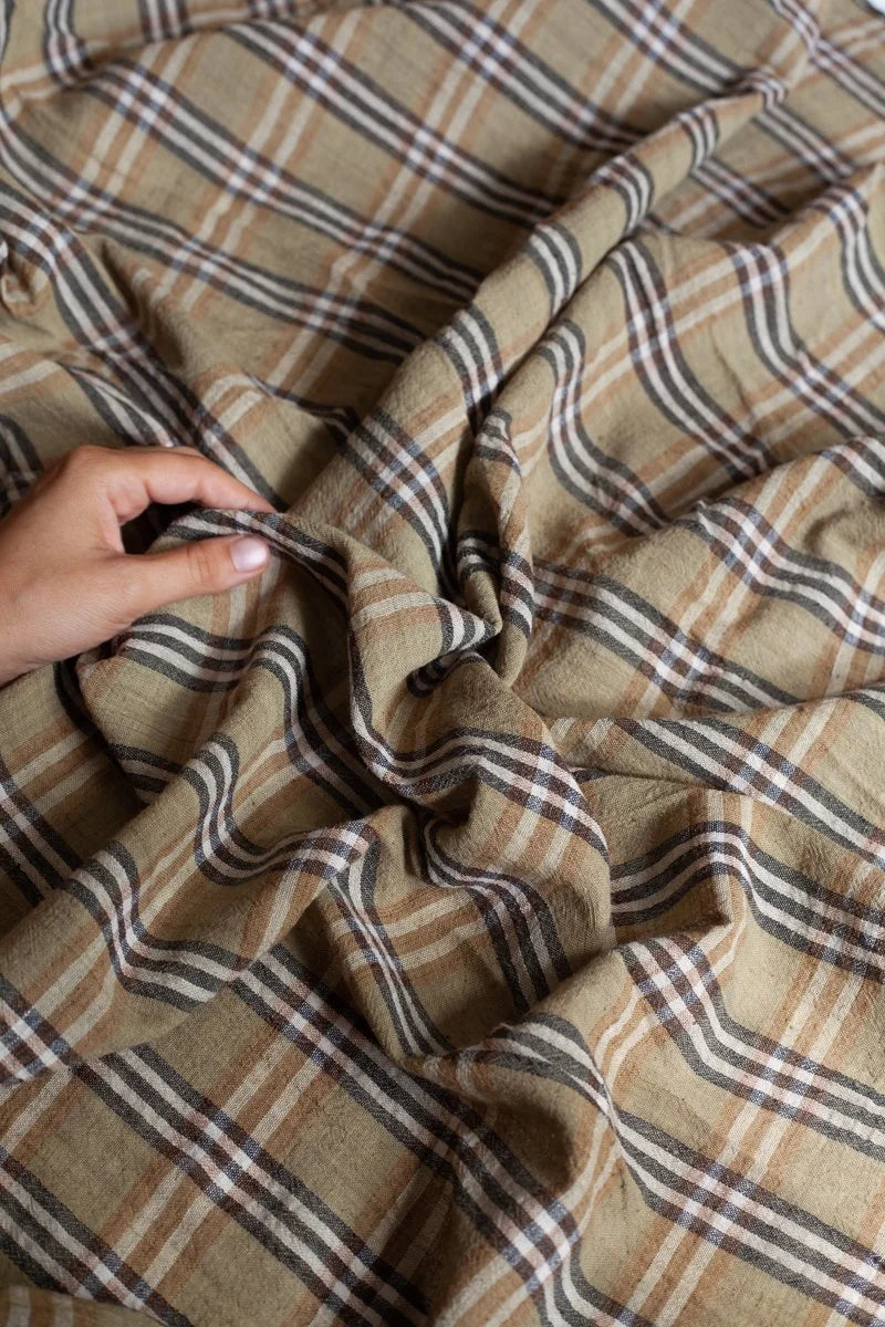 Kala Cotton - Mehndi Plaid