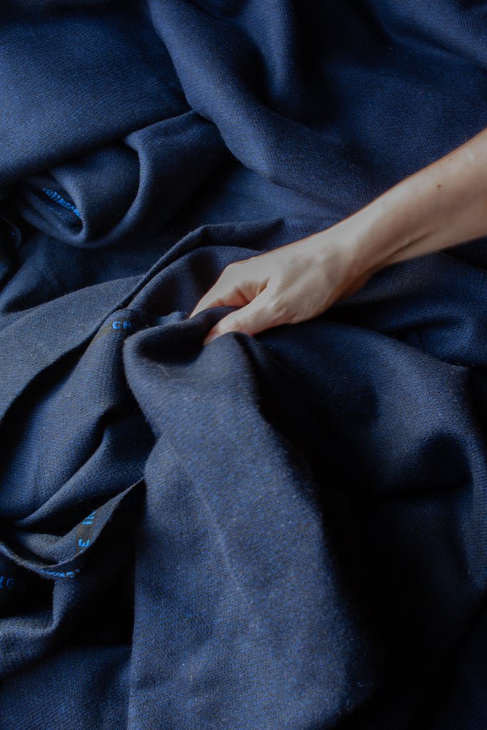 Navy Scottish Cashmere- deadstock