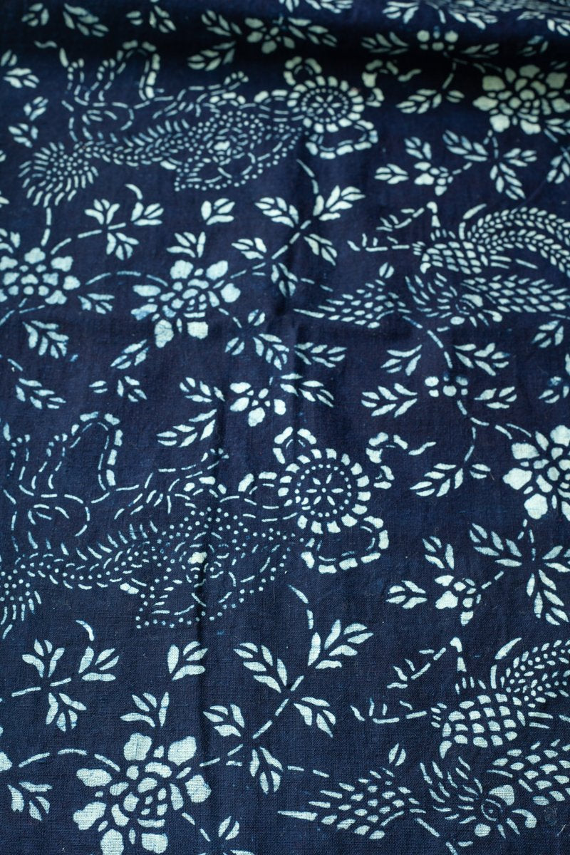 Antique Chinese Indigo Resist Cloth (by the yard)