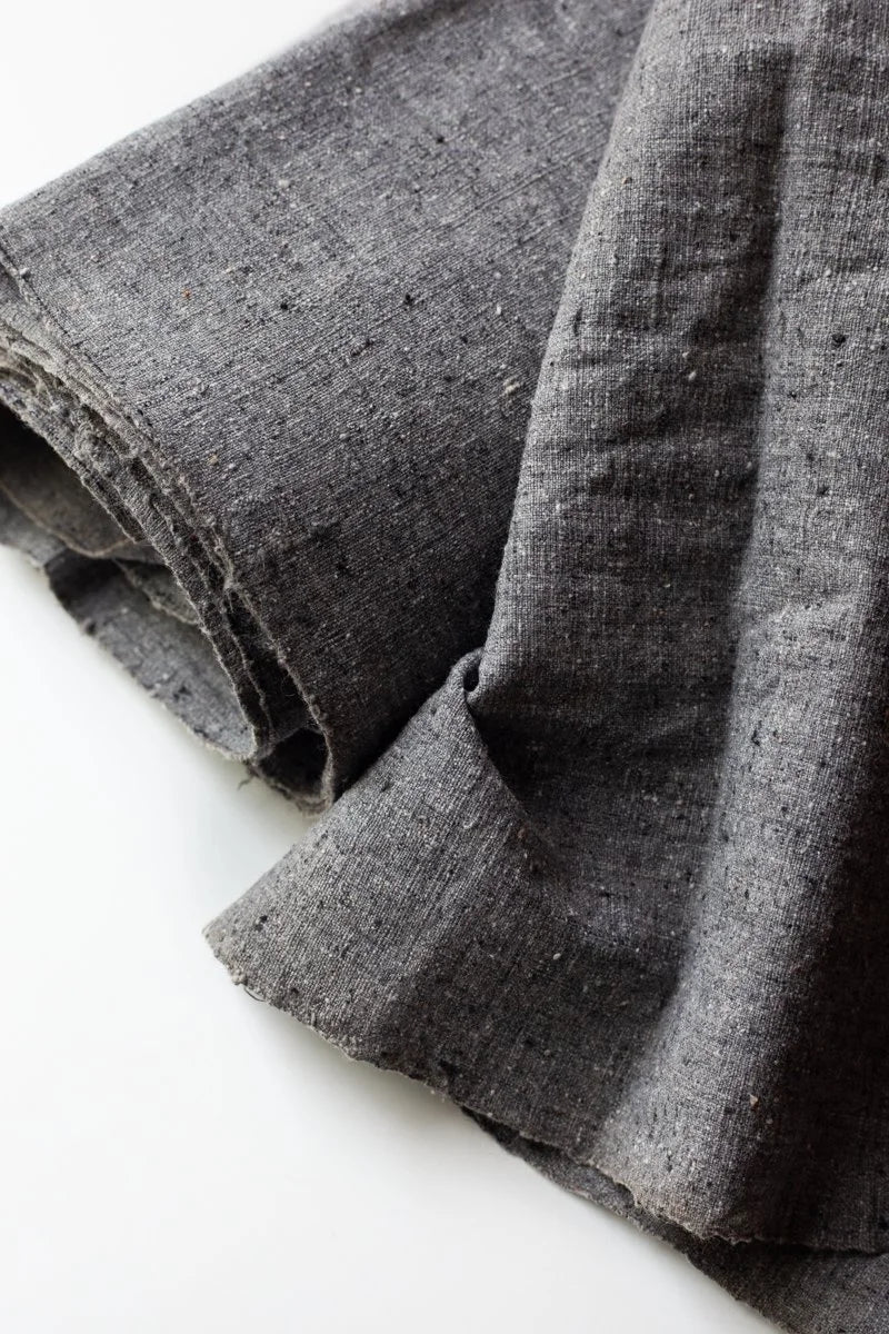 Antique Chinese Handwoven Cotton Cloth - Homespun grey