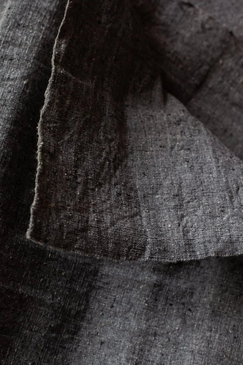 Antique Chinese Handwoven Cotton Cloth - Homespun grey