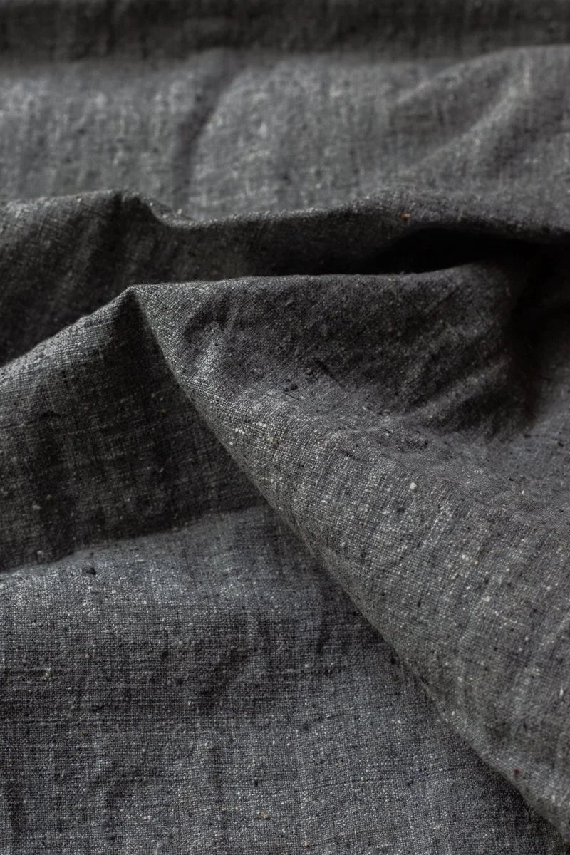 Antique Chinese Handwoven Cotton Cloth - Homespun grey