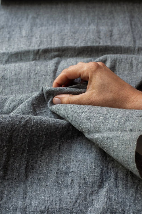 Antique Chinese Handwoven Cotton Cloth - Homespun grey