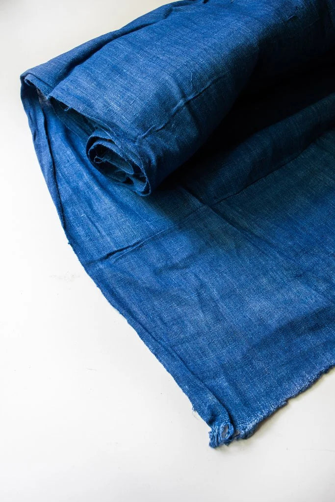 Raw Handwoven Eri Silk - indigo