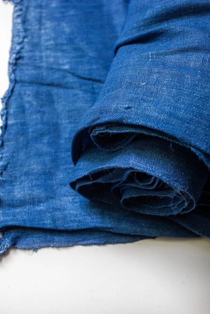 Raw Handwoven Eri Silk - indigo
