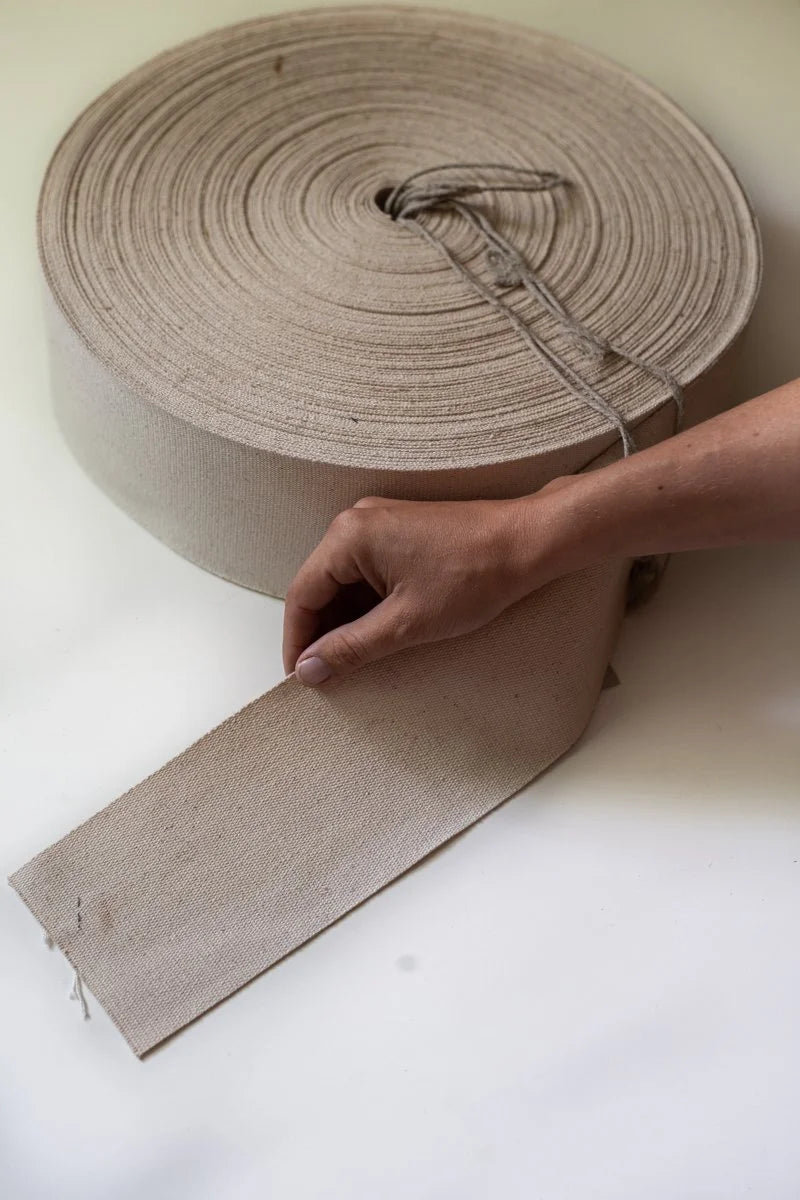 Antique French Espadrille Canvas - Ecru