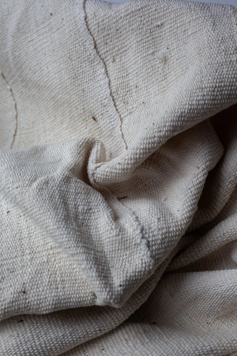 Handspun and handwoven Mali Mudcloth -ecru