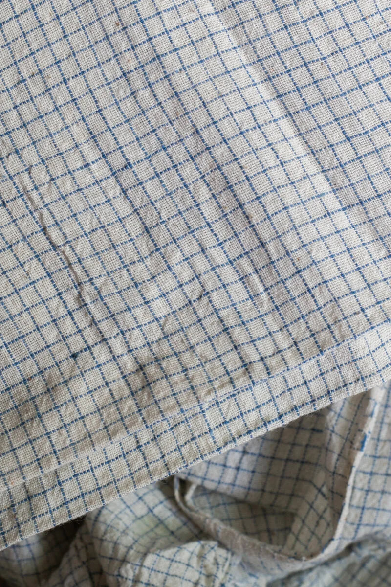 Kala Cotton - Indigo grid