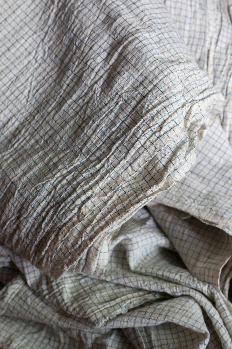 Kala Cotton - Indigo grid