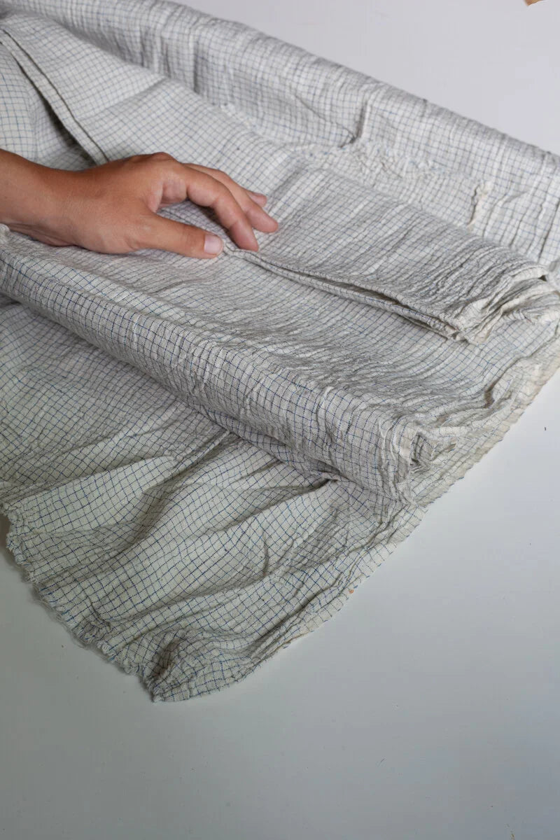 Kala Cotton - Indigo grid