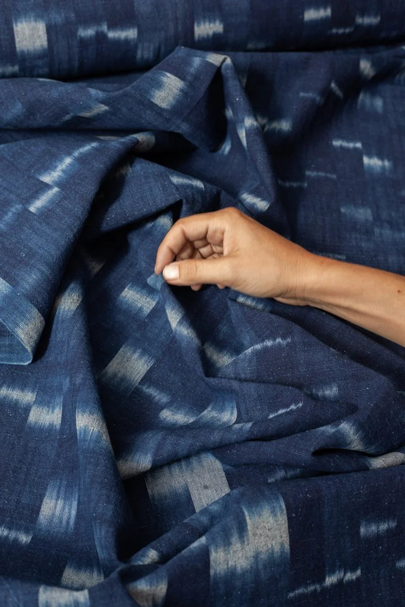 Japanese Indigo Cotton Kasuri (waterfall)