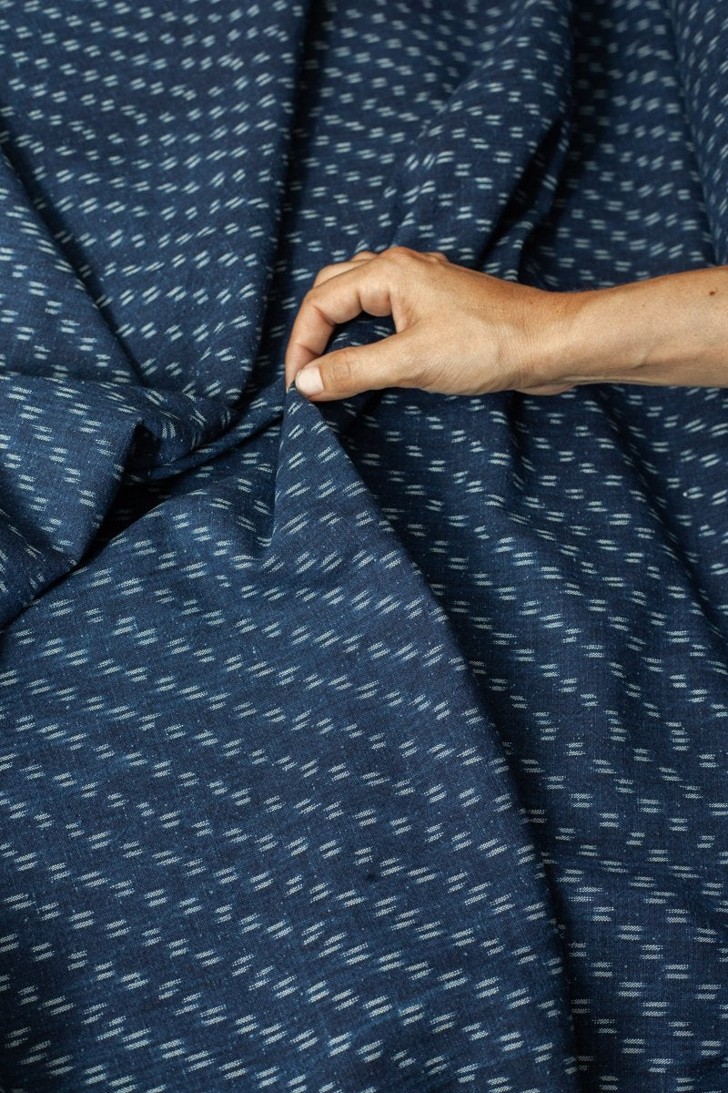 Japanese Indigo Cotton Kasuri (Den-en)