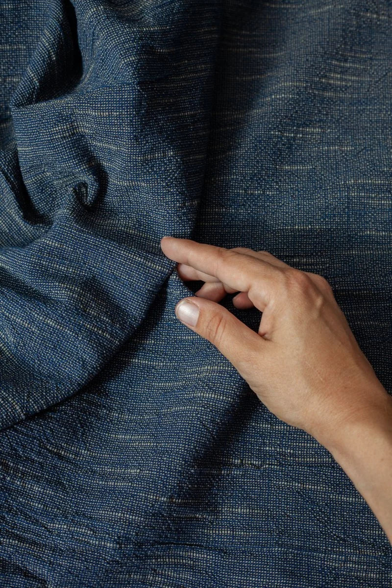 Japanese Indigo/ Persimmon Slub Cotton