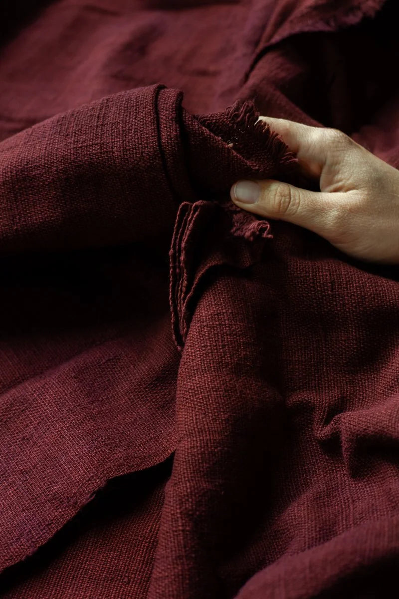 Homespun Cotton -Maroon