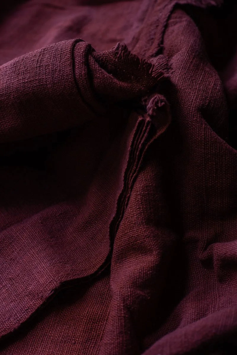 Homespun Cotton -Maroon