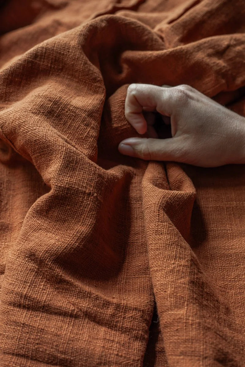 Homespun Cotton -Burnt Ochre