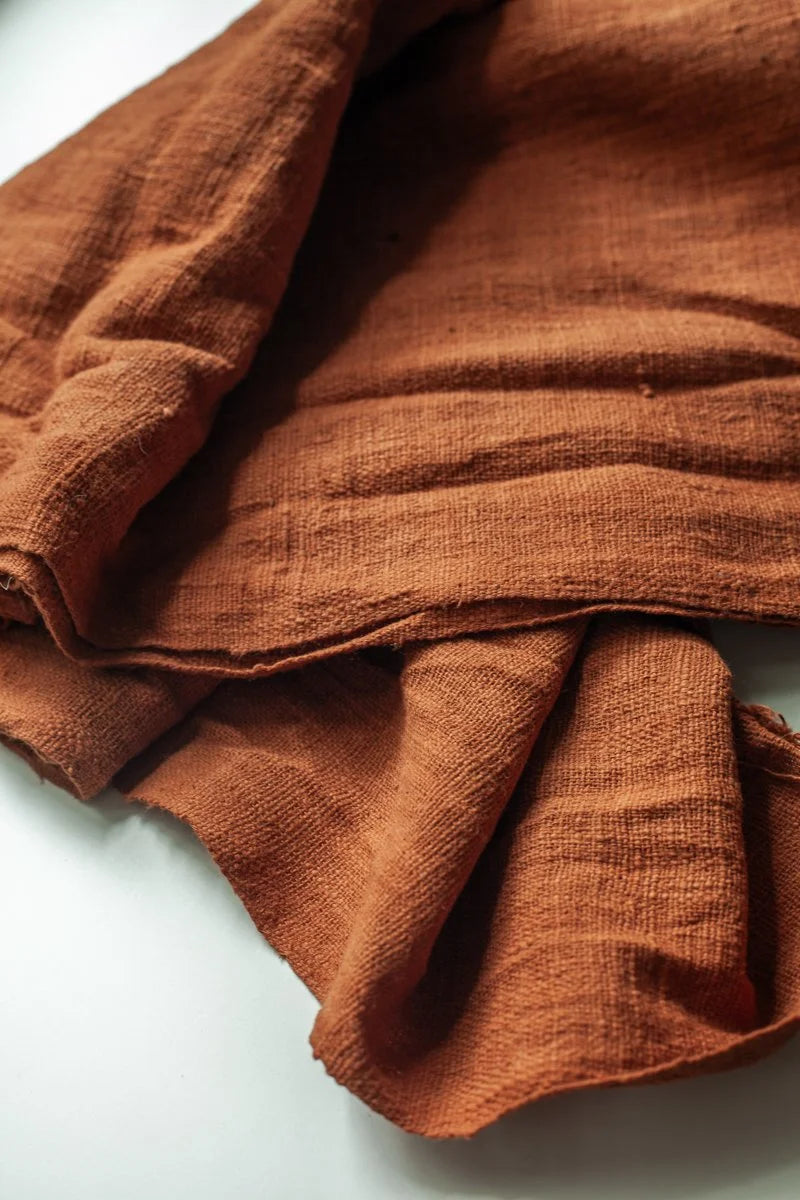 Homespun Cotton -Burnt Ochre