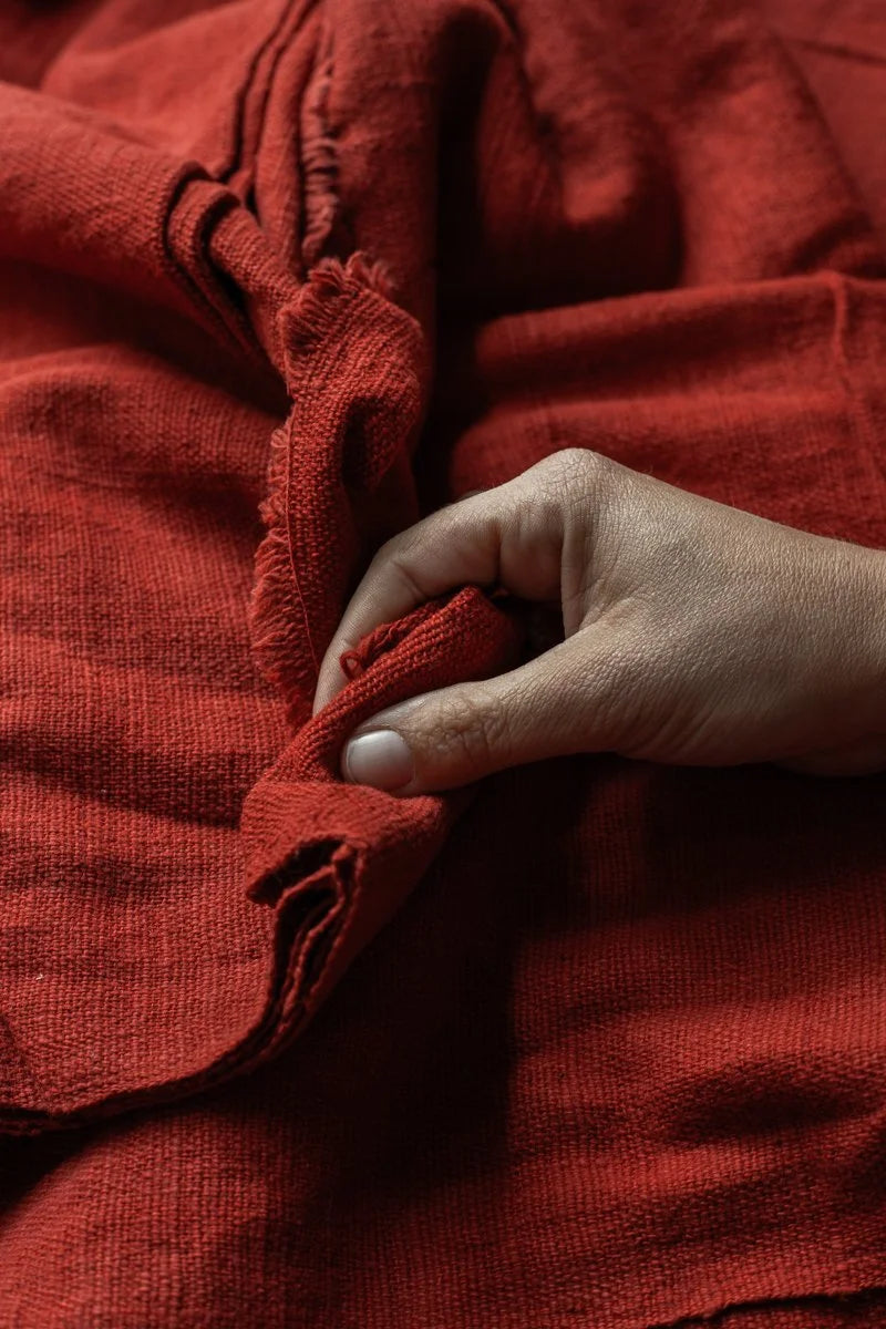 Homespun Cotton -Crimson