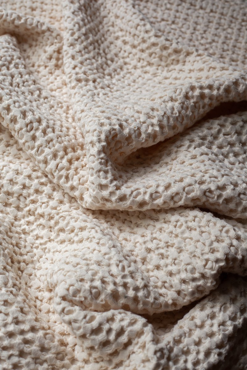 Organic Black Sea Waffle- unbleached/undyed ecru