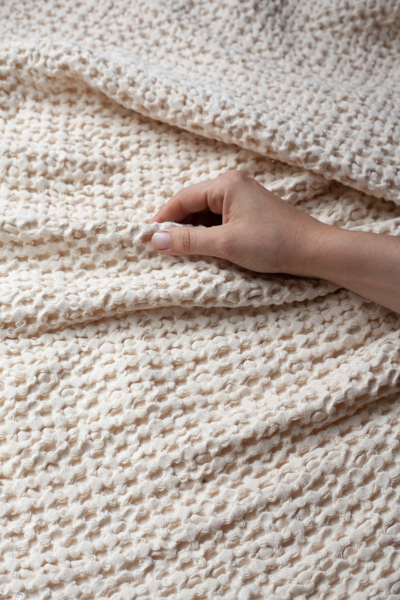Organic Black Sea Waffle- unbleached/undyed ecru