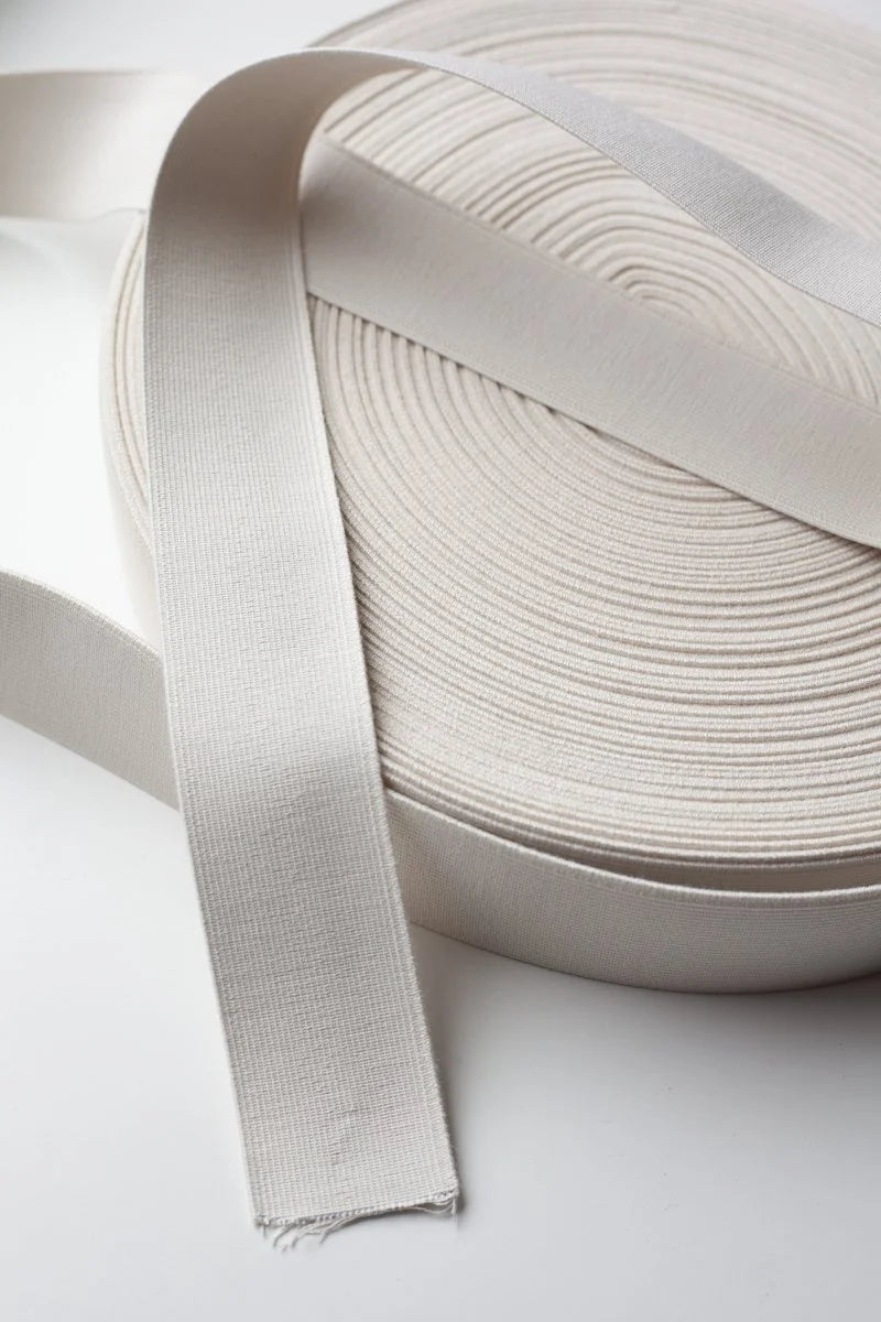 Organic Natural Rubber Elastic 1.5" (40mm) - ecru