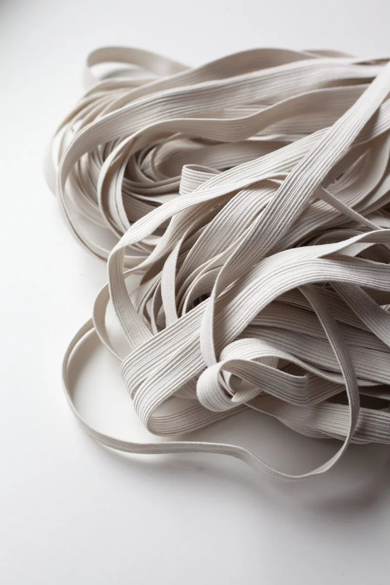Organic Natural Rubber Elastic 1/2" (13mm) - ecru
