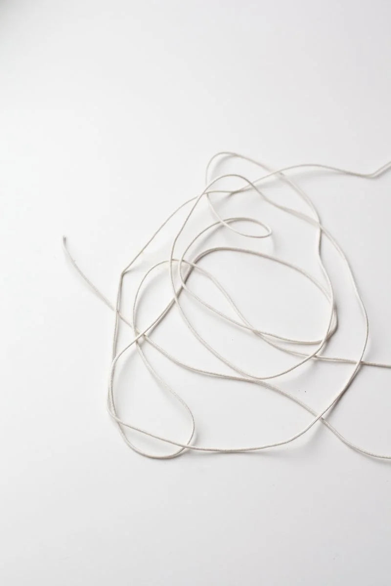 Organic Natural Rubber Elastic cord - 1.4 mm - ecru