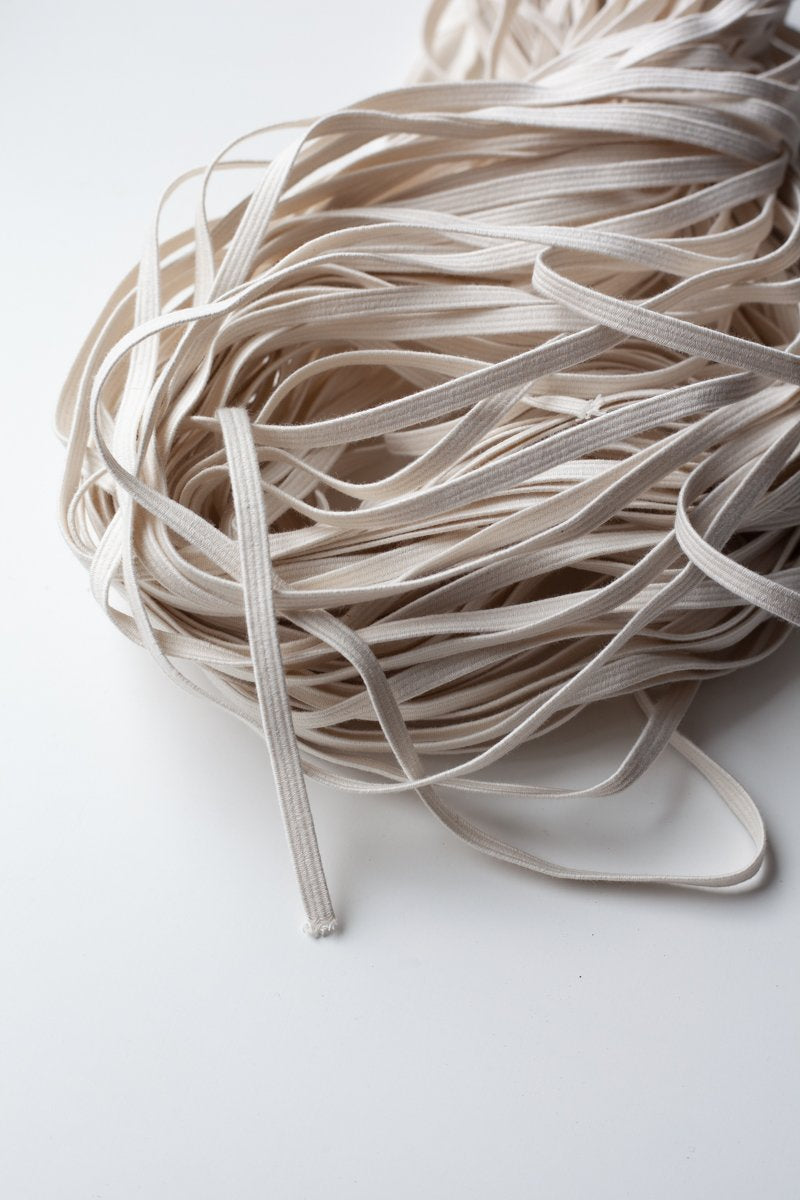 Organic Natural Rubber Elastic 1/4" 6 mm - ecru
