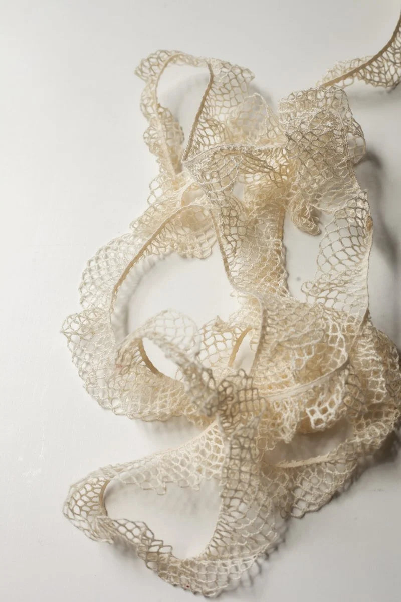 Organic Elastic Lace 1.5" (38mm) - Unbleached/ecru