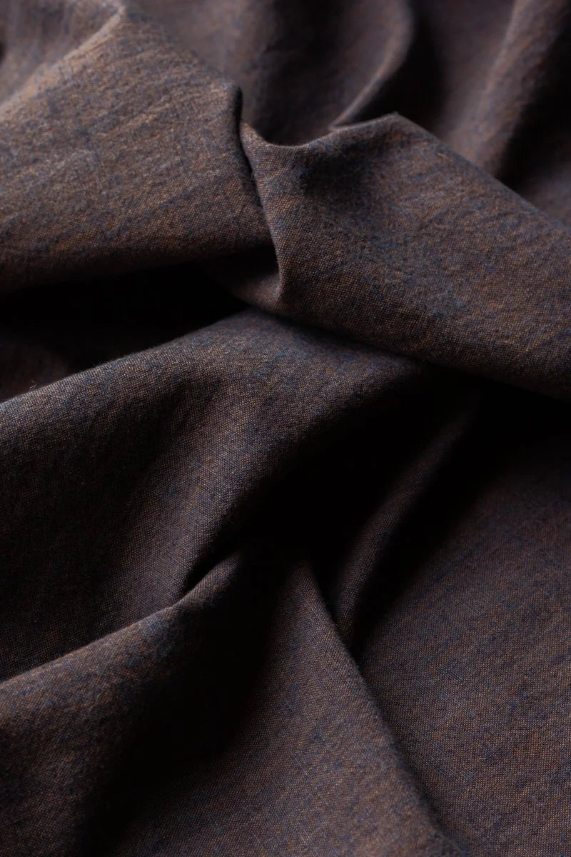 Japanese Indigo/ Persimmon shirting cotton