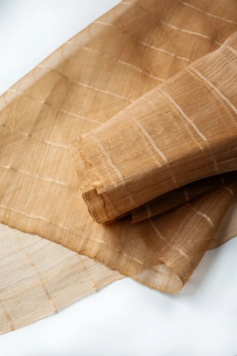 Piña Silk Handwoven Cloth -Annatto