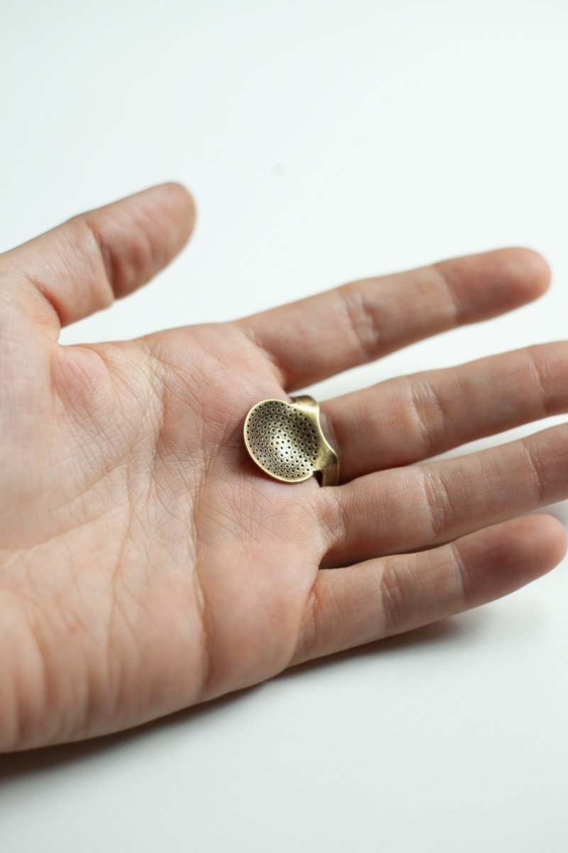 Japanese Brass Palm Ring Thimble