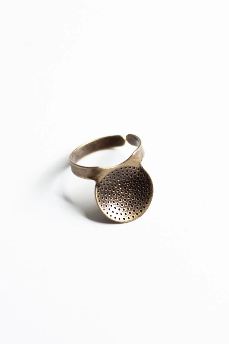 Japanese Brass Palm Ring Thimble