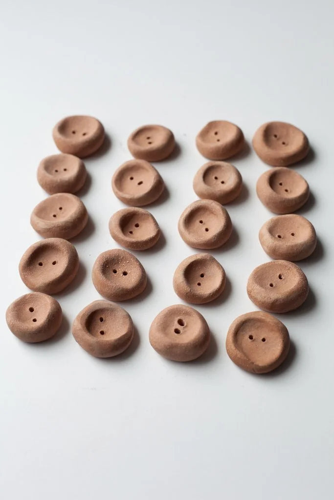 Terracotta Pebble Buttons by Helen Levi